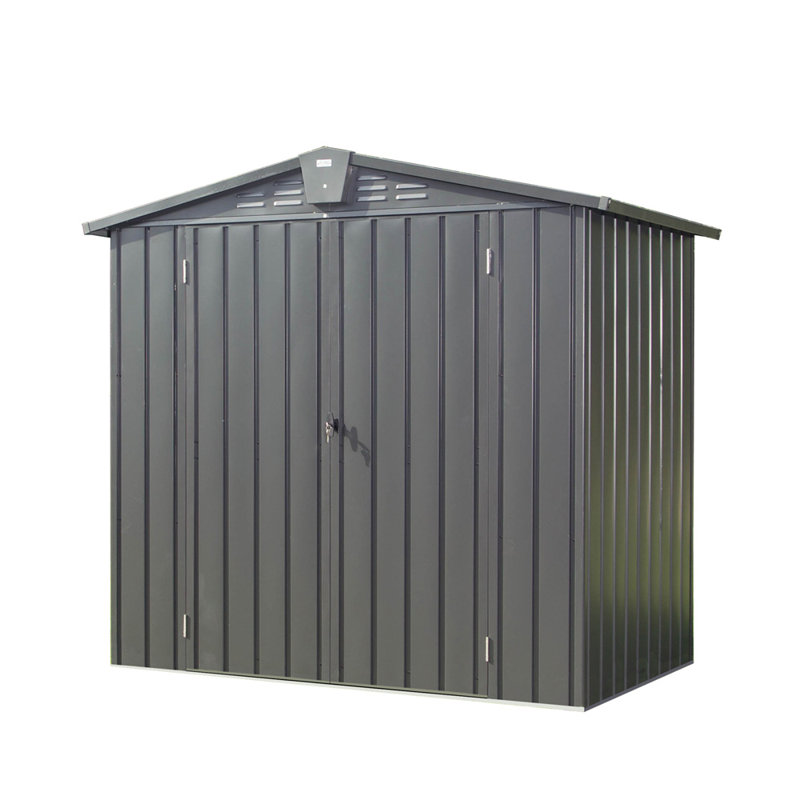 Metal Storage Shed, 72.4" H x 79.06" W x 50.83" D, Brown