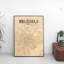 Brussels City Map - No Frame Print-1611333167