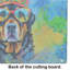 Grande planche à découper en verre Rottweiler Hippie Dawg
