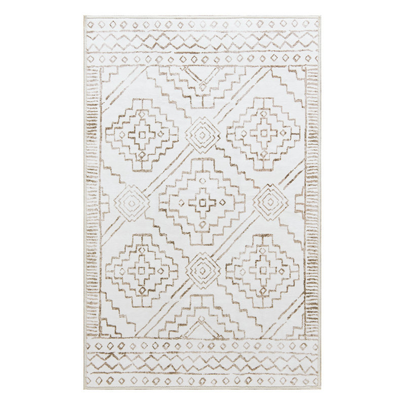 Tapis d'intérieur lavable Kienan en chenille Mashine avec envers antidérapant pour l'entrée de la cuisine du salon
