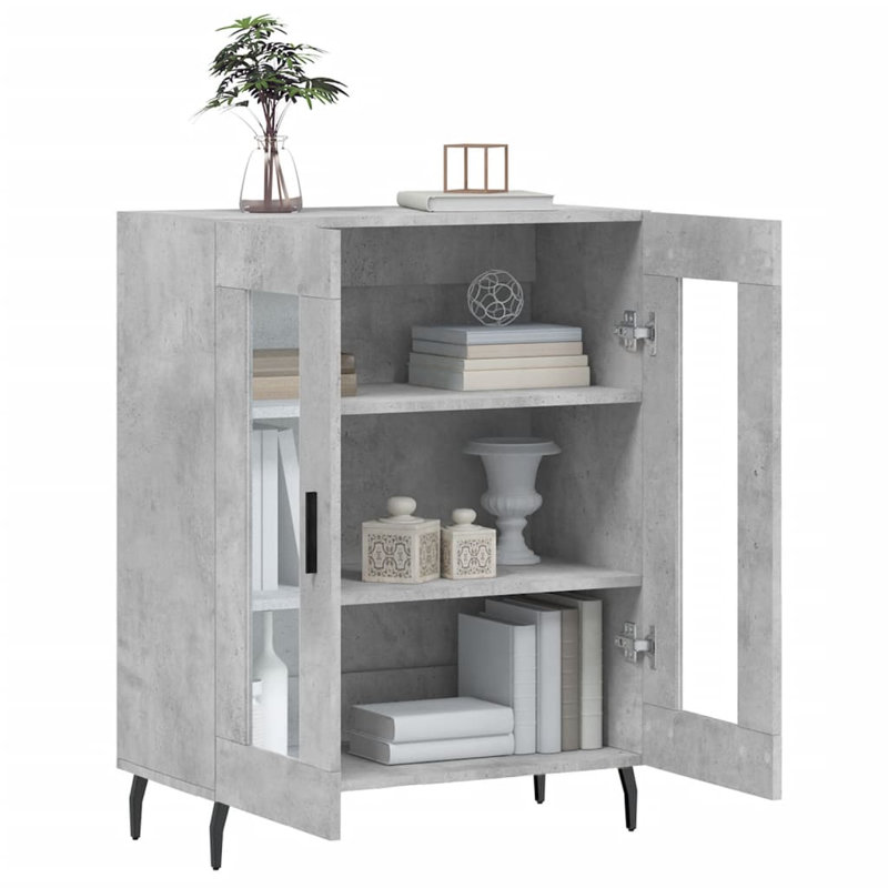 Malesia Display Cabinet, Concrete Grey