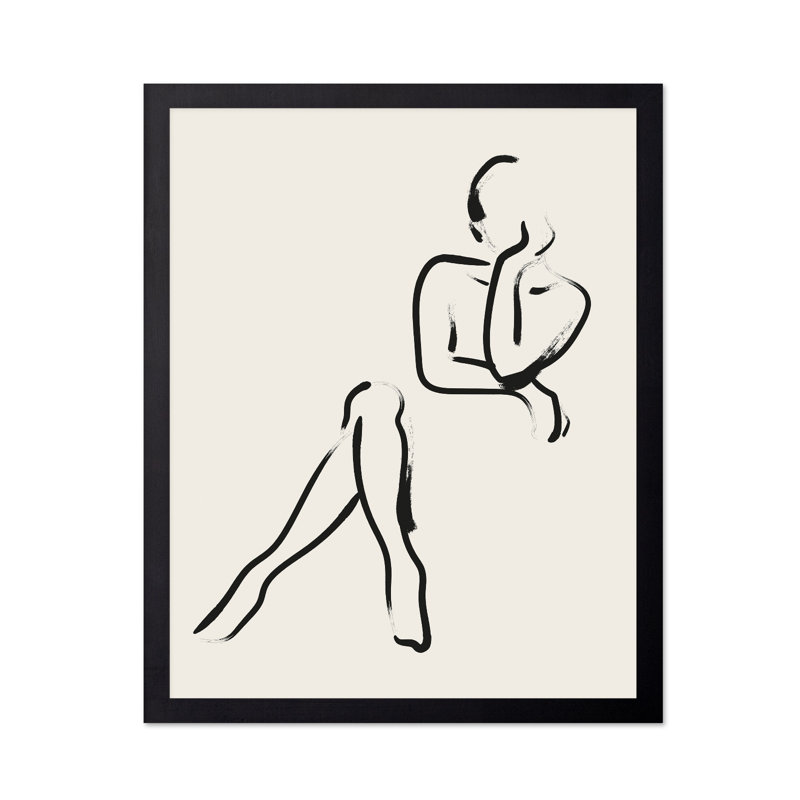 Silhouette féminine n ° 1, Black Framed, Poster, 18"H x 24"W