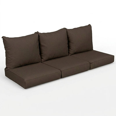 Sunbrella Outdoor Solid Deep Seating Sofa Pillow and Cushion Set