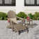 Outdoor Poly Adirondack Chair With Side Table And Ottoman