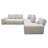 Jazz Modular 5-Seater Corner Sectional With Adjustable Backrests In Light Brown Fabric
