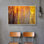 Texture Illusion Gold Yellow Abstract Shapes Vibrant Canvas Print for Living Room Bedroom Decor S07