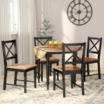 Omur 4 - Person Solid Wood Top Four Leg Dining Set