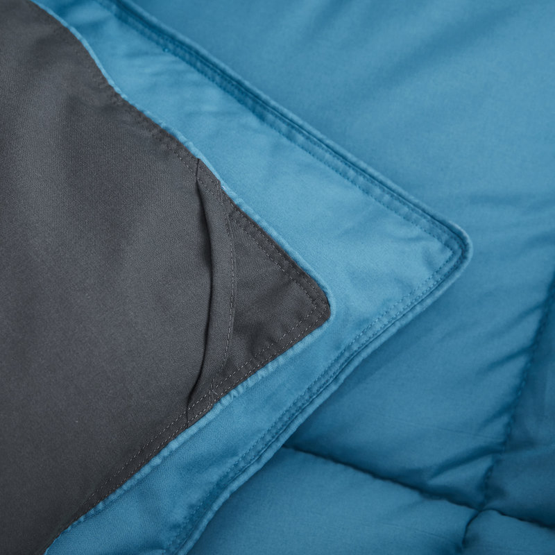 3pc Comforter Set - All Season Reversible Down Alternative Comforter with Two Shams - Breathable, Soft, Fluffy, Turquoise