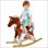 Cheval à bascule en bois pour tout-petits, chaise berçante en peluche pour enfants avec comptine
