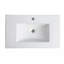 30 Inch x 18.5 Inch Ceramic Bathroom Vanity Sink Top with Single Hole, Drop In Bathroom Vessel Sink Bowl Rectangle