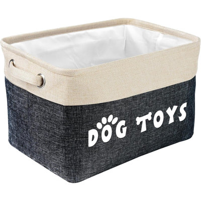 Panier à jouets pour chien - Boîte de rangement rectangulaire pour coffre à jouets pour chien