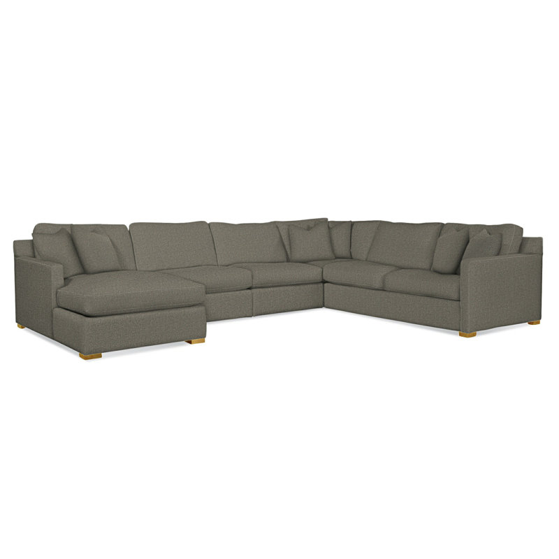 Bel-Air U-Sectional, Gray Sugar Performance; 0863-84, Right Hand Facing, Honey Finish