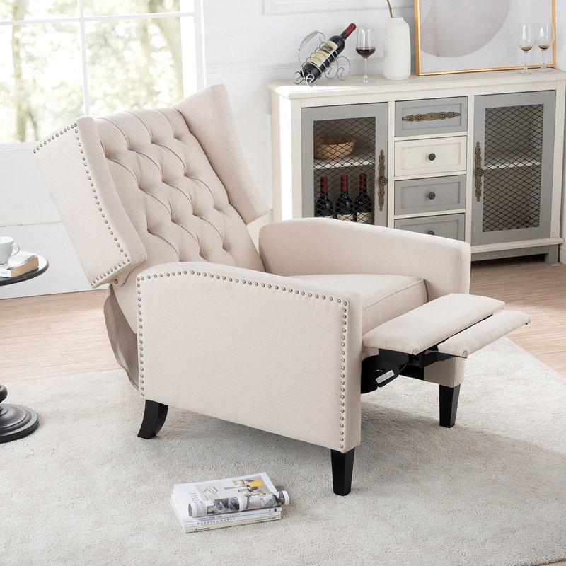 Fauteuil inclinable manuel de 27,16 po de large, Beige