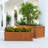 2-Piece Cedar Wood Outdoor Planter Box Set with Drainage, 60-Inch and 72-Inch Rectangular, Brown