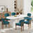 Oval Double Pedestal Kitchen Table Sets-777968128-772132276