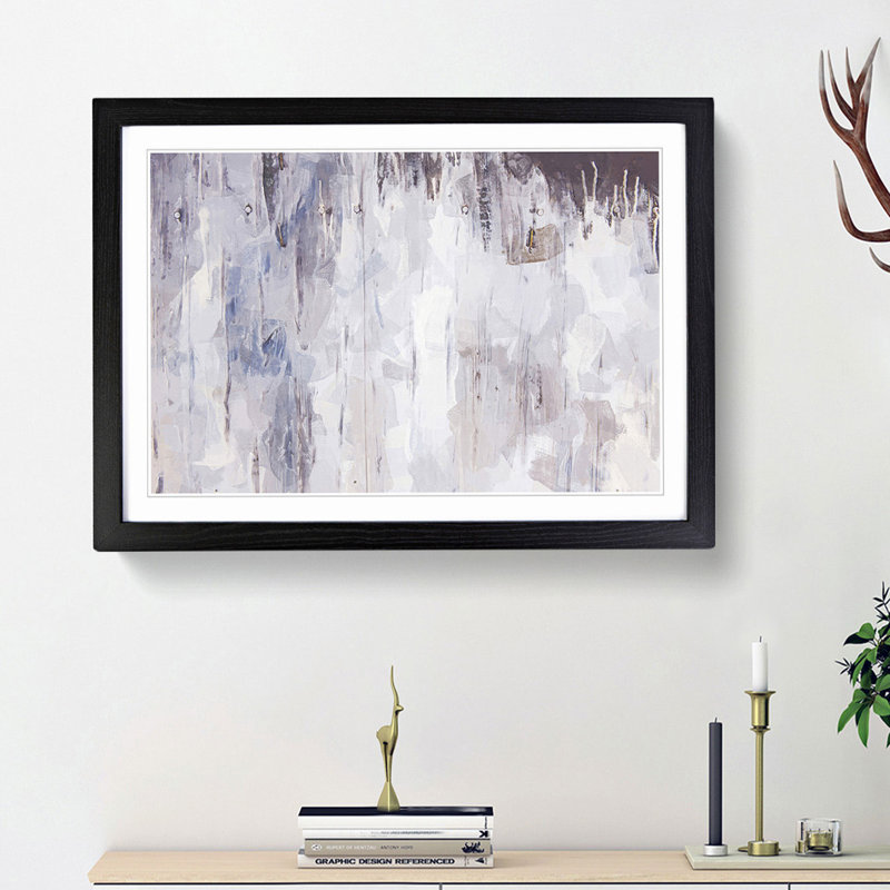 Moving Away in Abstract - Picture Frame Graphic Art Print, Black Framed, 62cm H x 87cm W x 2cm D