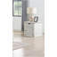 Table de bout de style rustique blanc antique avec table de bout et tiroirs