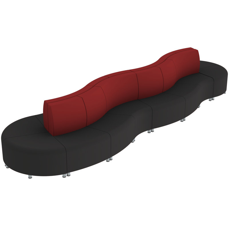 Ensemble de 16 chaises Pro Series Connect, Noir / cramoisi