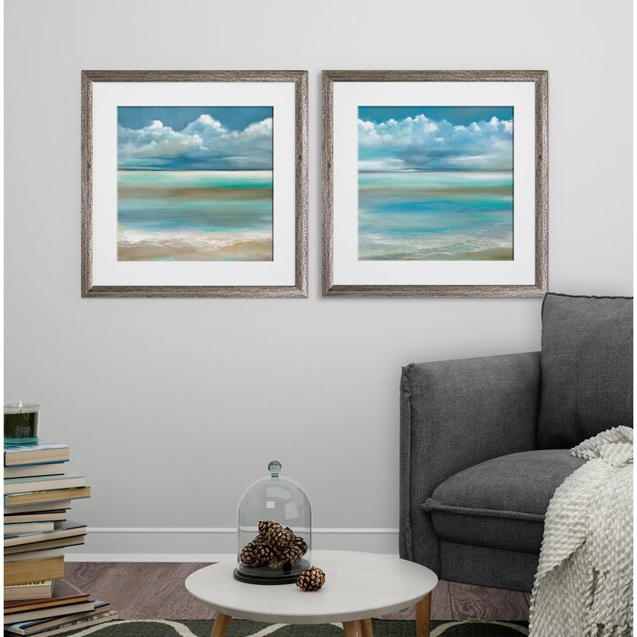 Highland Dunes Tranquility By The Sea Framed On Paper 2 Pieces Print ...