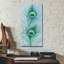 «Blue Feathered Peacock V» par Lisa Audit, art mural en verre acrylique-1021249392