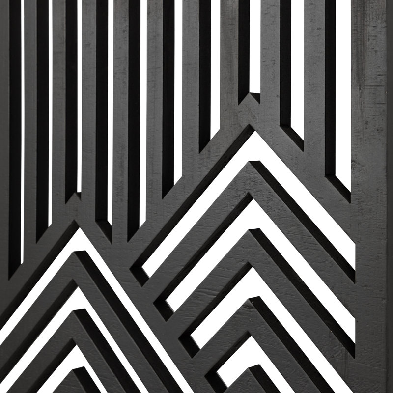 Black and Gray Modern Wood 2-Piece Wall Art Set