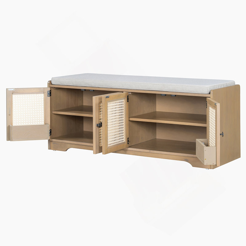 Banc de rangement Rustic, Beige/Brown