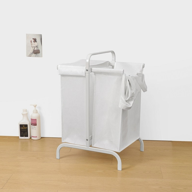 Large Capacity 110L Laundry Hamper With Lid, 2 White Cloth Basket For Clothes & Storage, Extra