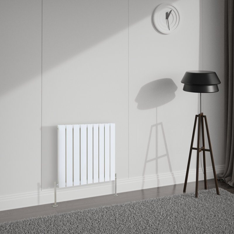 Shonda Horizontal Double Flat Panel Radiator, Gloss White, 60cm H x 61.2cm W