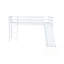 Lit mezzanine simple bas avec glissade, échelle et garde-corps de sécurité-827125836