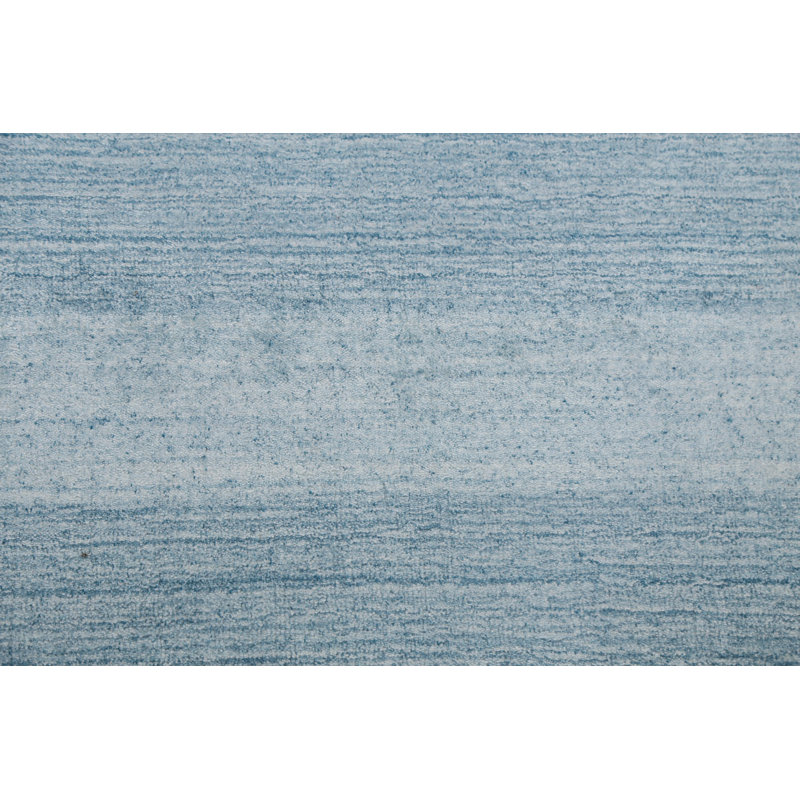 Tapis oriental bleu fait à la main 7 pi 7 po x 5 pi 4 po Gabbeh