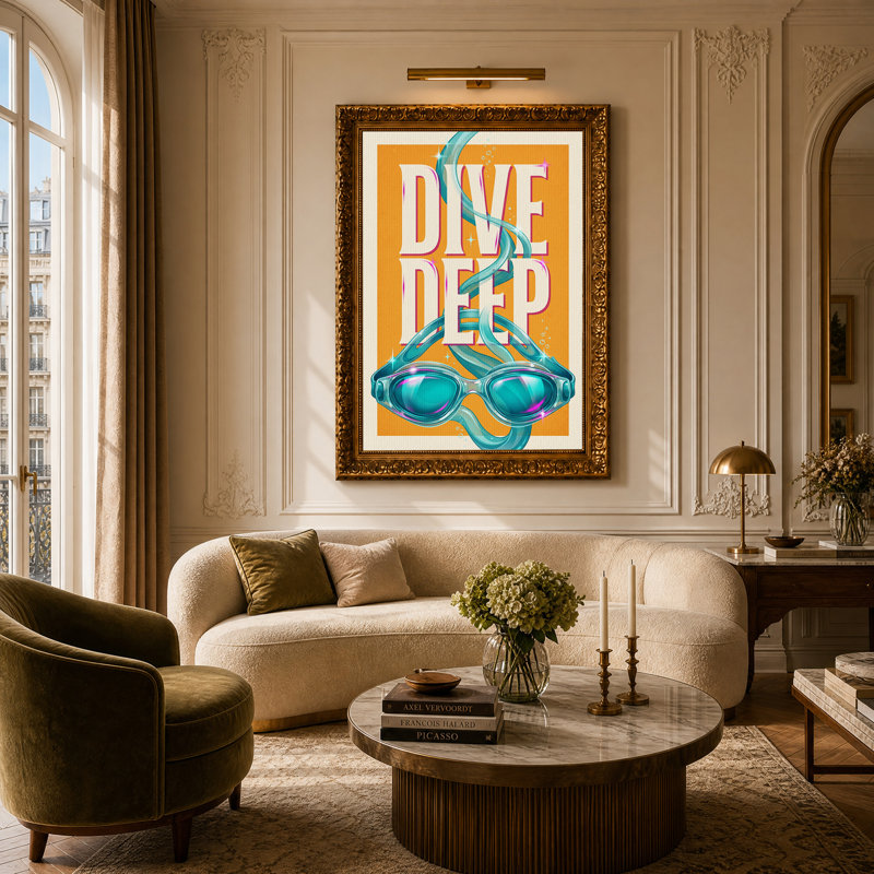 Art mural sur toile orange, H 24 po x l 16 po