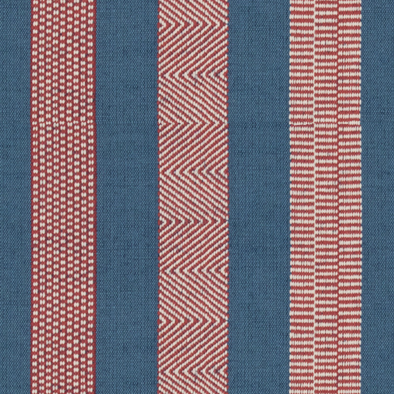 Berber Fabric, Denim/Ruby