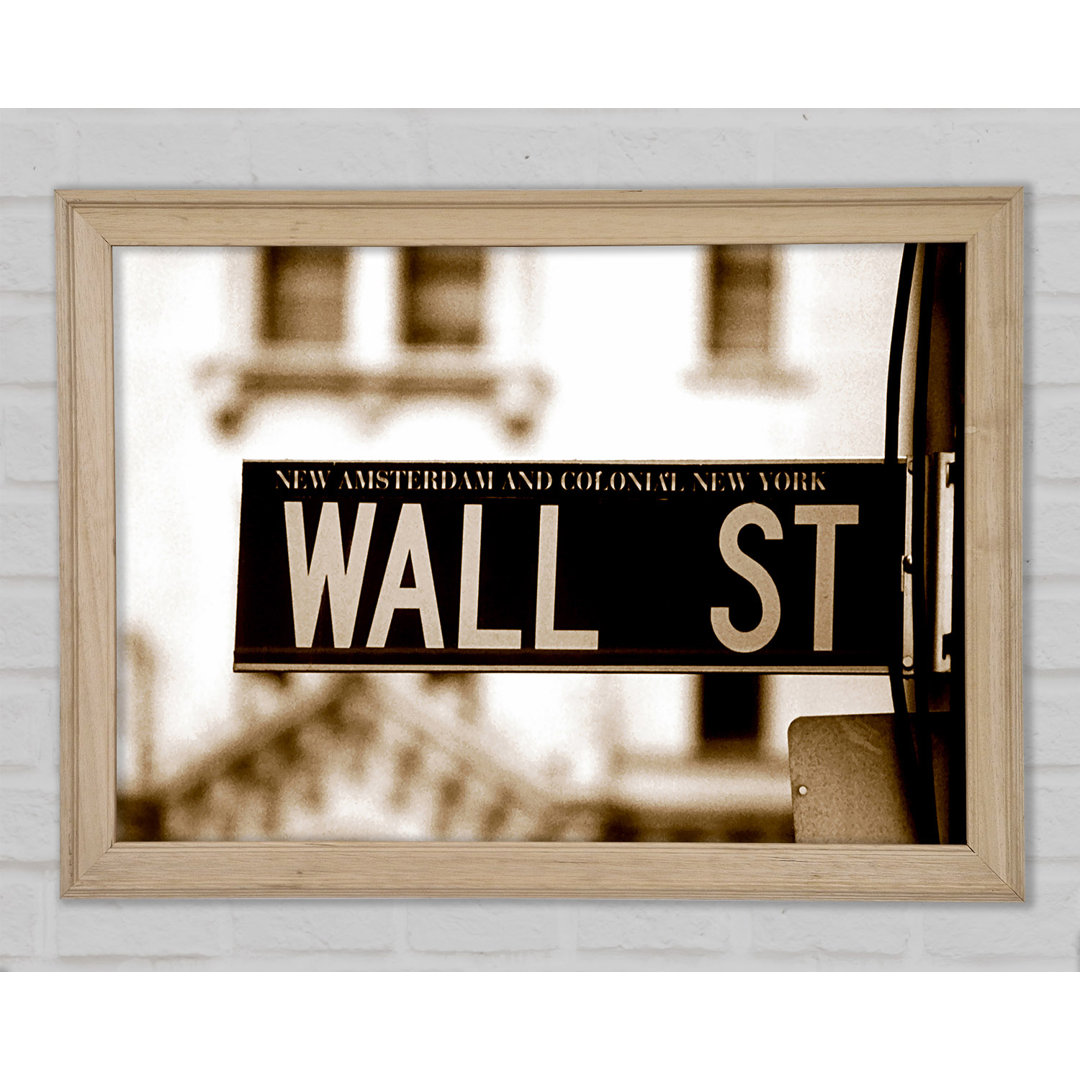 New York City Wall Street - Einzelner Bilderrahmen Kunstdrucke