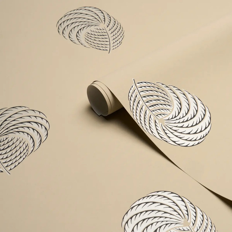 Royal Plume Wallpaper Roll, Tan