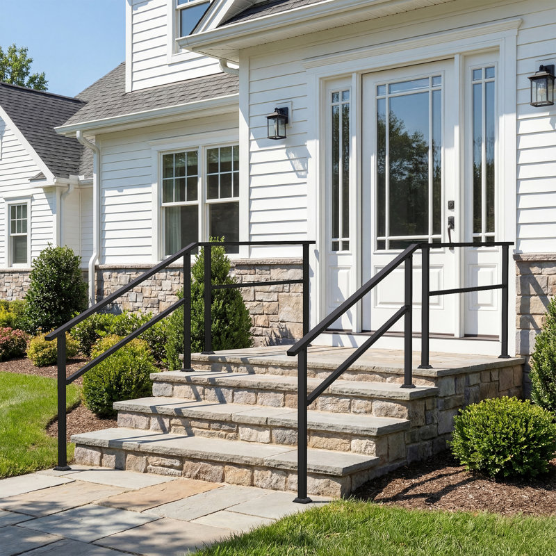 Ensemble de rampes d'escalier, H 36,4 po x l 68,5 po x P 3,3 po