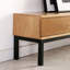 Solid Oak TV Stand with 4 Drawers-112692026