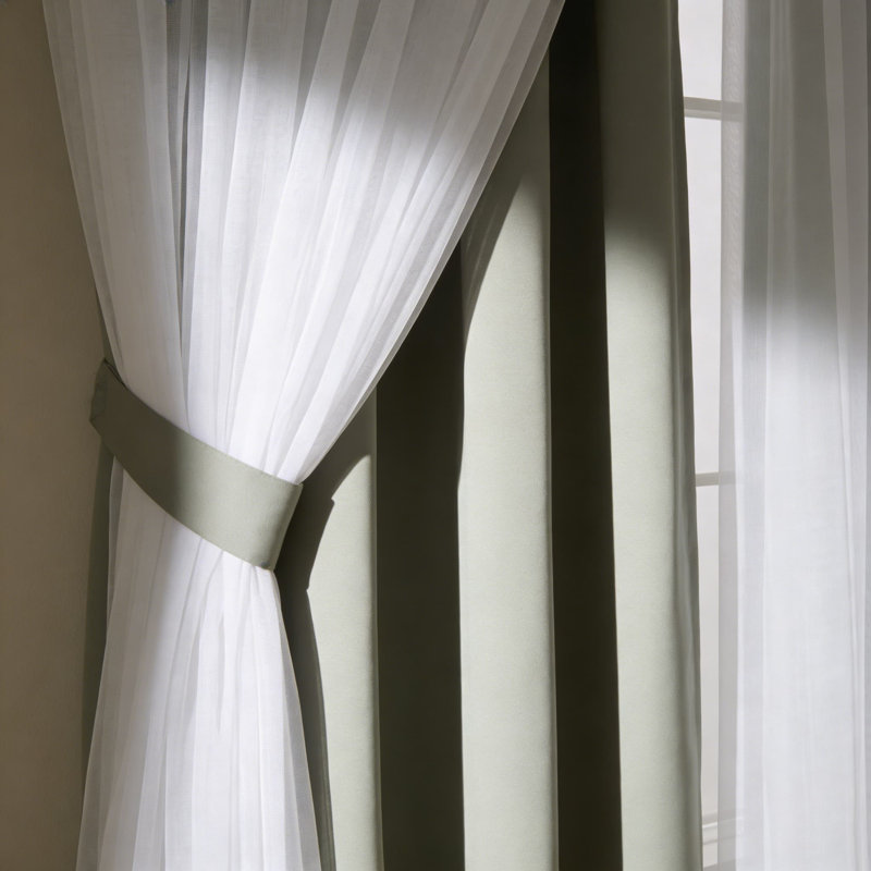 Paquet de 2 rideaux double couche - Panneaux obscurcissant et occultant avec œillets, habillage de fenêtre d'intérieur écoénergétique