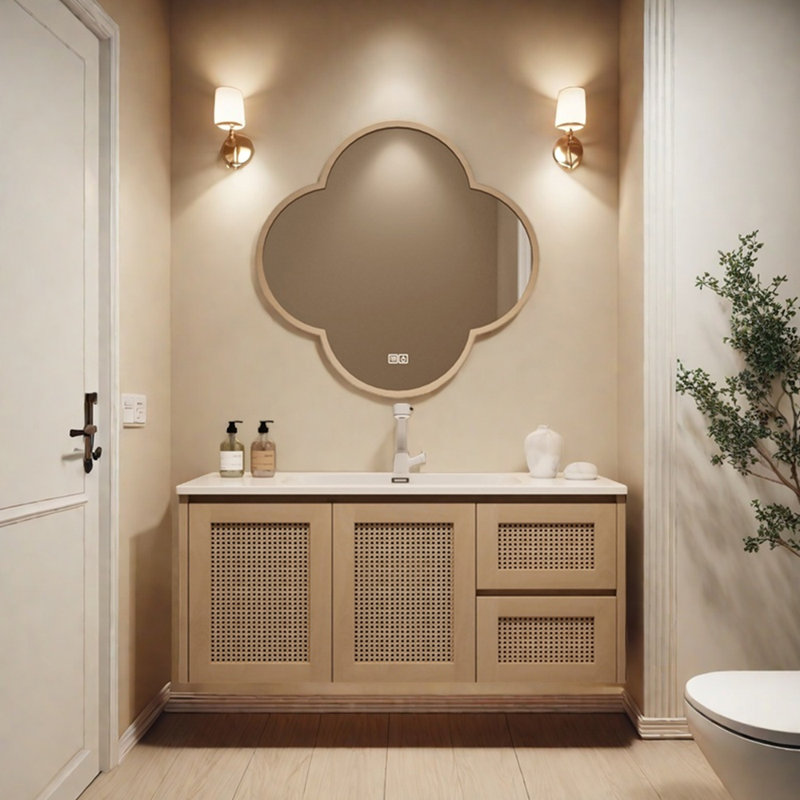 European style retro simple bathroom cabinet