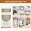 Plastic Laundry Cart with Wheels