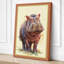 Gentle Hippopotamus Boho - Wrapped Canvas-432880406-432880414