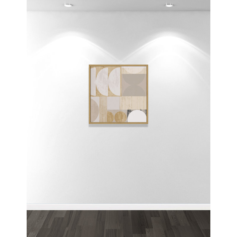 «Golden Balance II» par , 27.5'' W x 27.5'' H, Framed Print, Natural Woodgrain