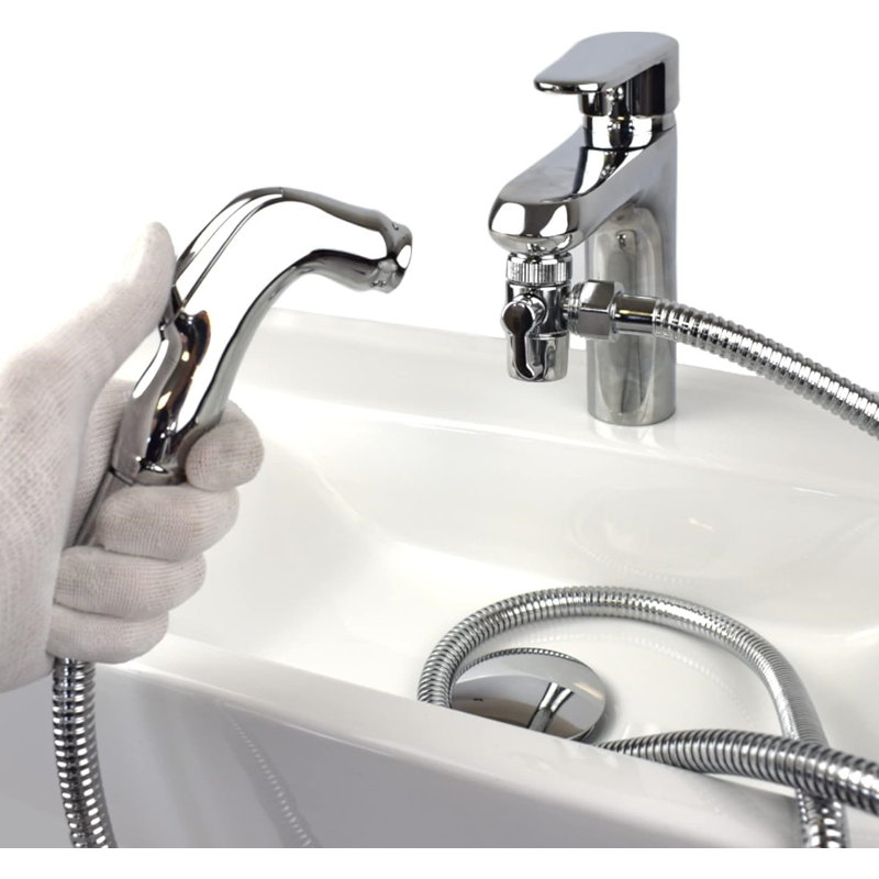 Brass Handheld Bidet Shower Head For Toilet And Bathroom,Portable,Silver