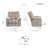 Gabriel 41" Traditional Chenille Fabric Rocker Reclining Chair with Gentle Rocking Motion & Pull-Handle Recline-443112934