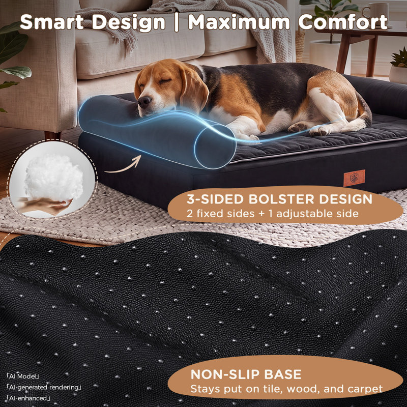 Dog Bed Pet Bed, LC-85*55*14CM, Black