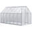 Outsunny 12' x 6' x 6.5' Polycarbonate Greenhouse with Adjustable Roof Vent, Walk-in Heavy Duty Greenhouse with Aluminum Frame, Rain Gutter and Sliding Door for Winter, Silver