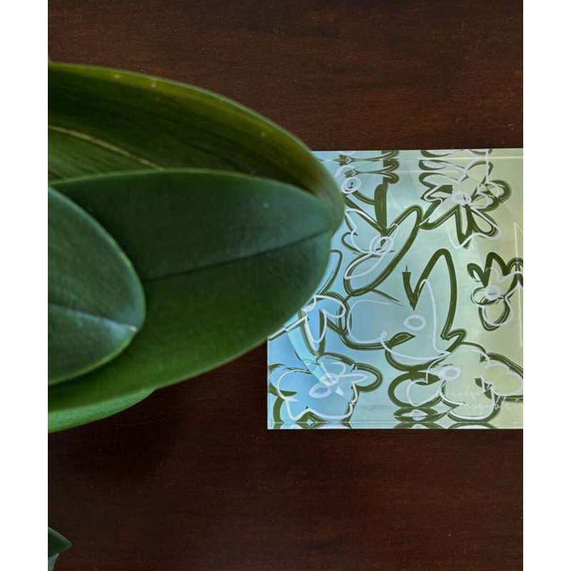 Sunset Bloom, Blue/Green