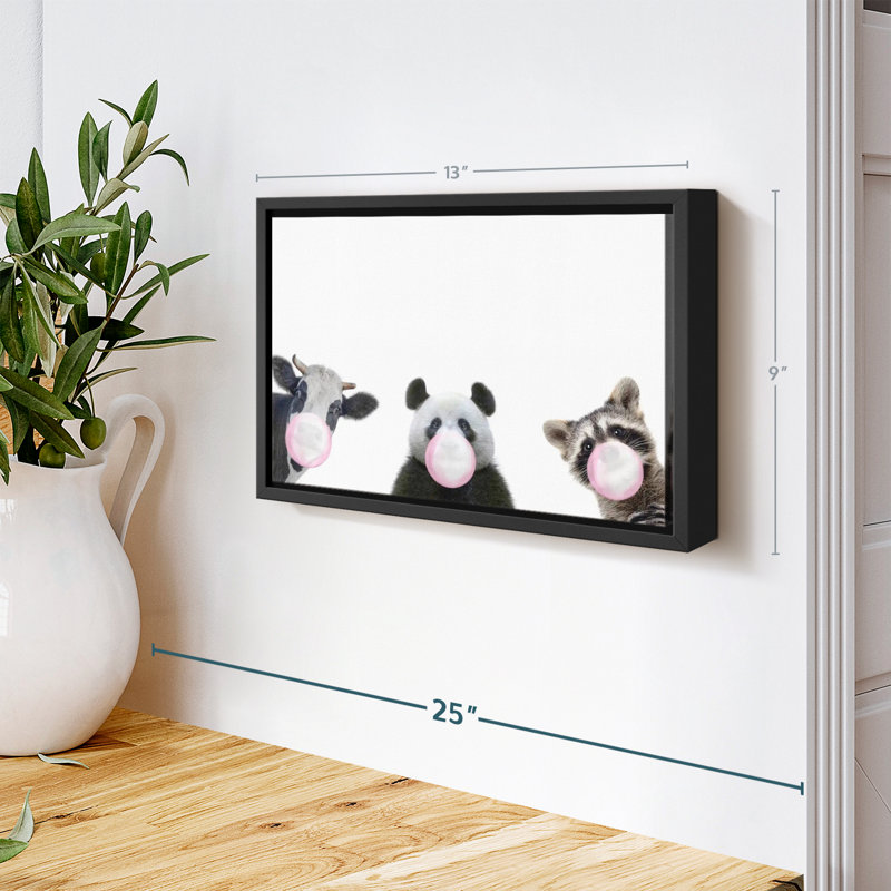 " Three Funny Animals Wall Art ", 9" H x 13" W