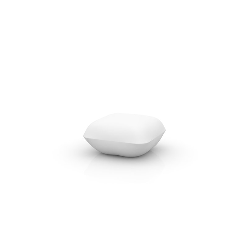 Pillow Outdoor Ottoman, White