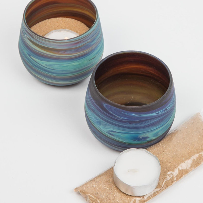 Bougeoir en verre Phénicien