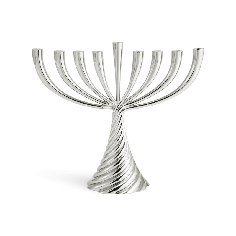 Twist Menorah, Silver
